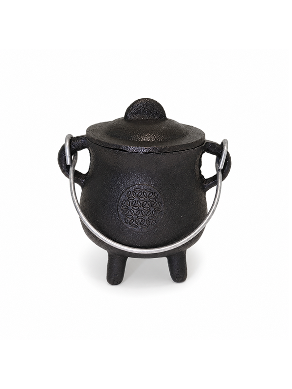 Mini Cast Iron Cauldron: Flower of Life