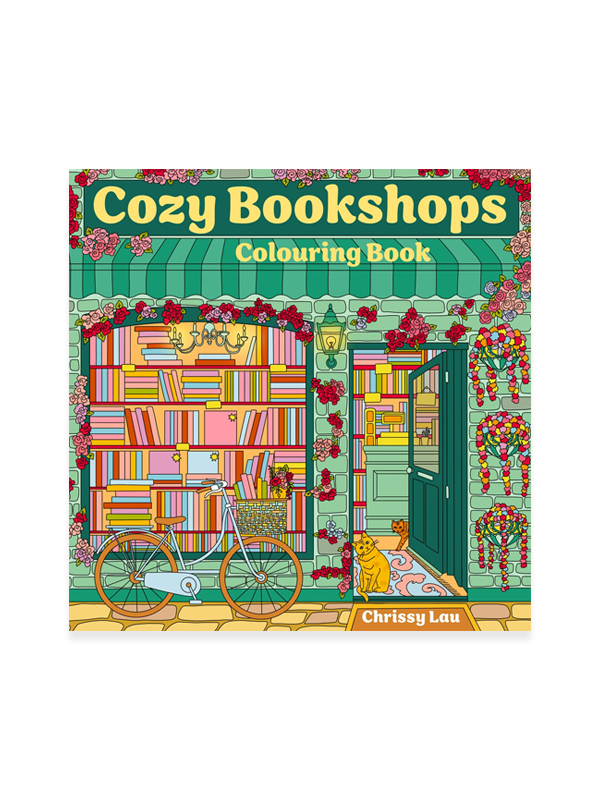 Cozy Bookshops: Colouring Book