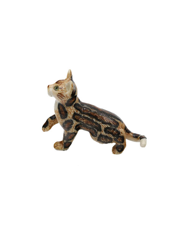 Porcelain Miniature: Spirit Marble Bengal Kitten