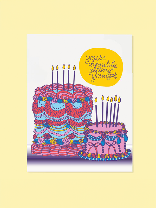 Younger Cakes Birthday Card