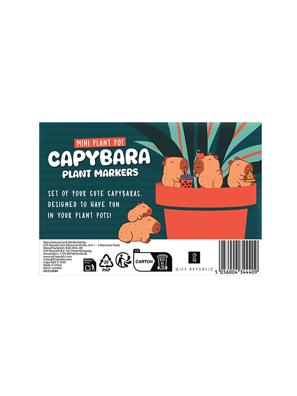 Capybara Plant Markers: Set of 4