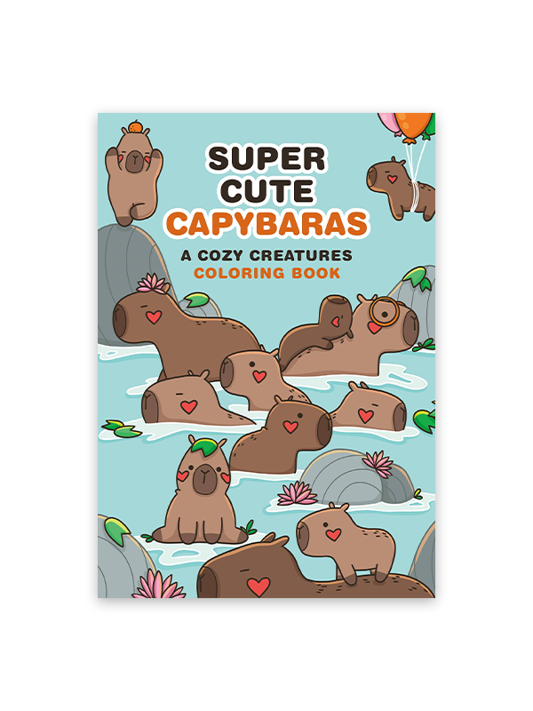 Super Cute Capybaras Coloring Book