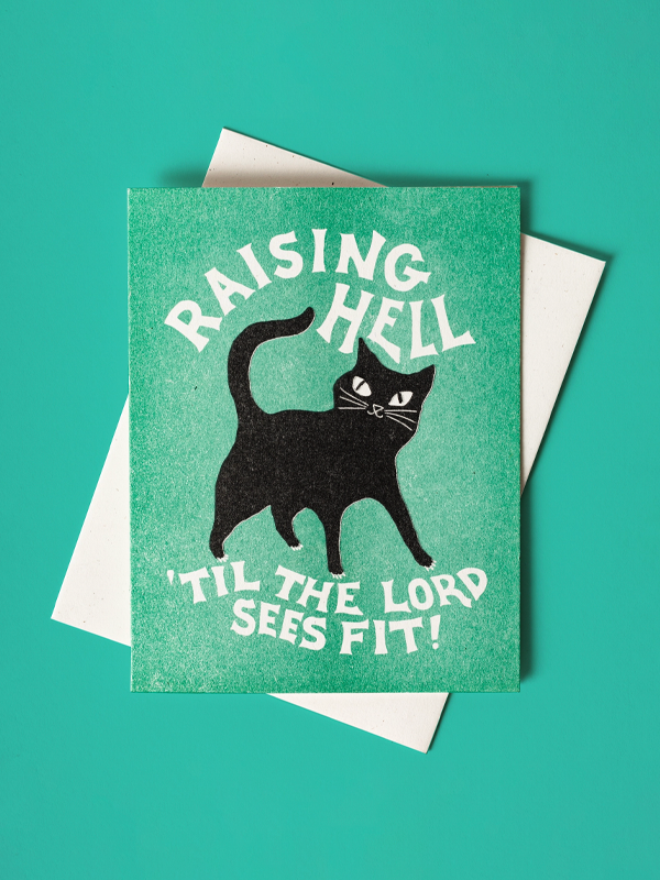 Raising Hell Birthday Card