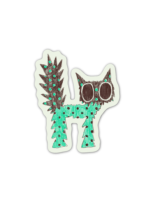 Spiky Cat Sticker