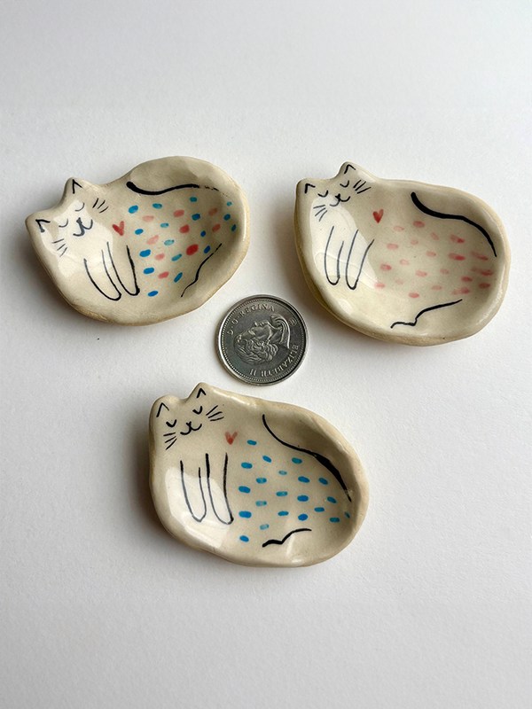 Mini Ceramic Cat Dish