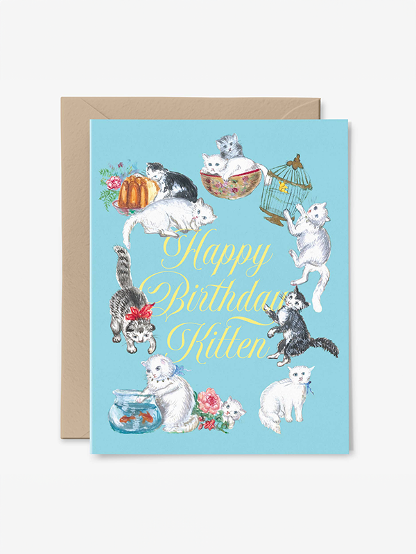 Happy Birthday Kitten Card
