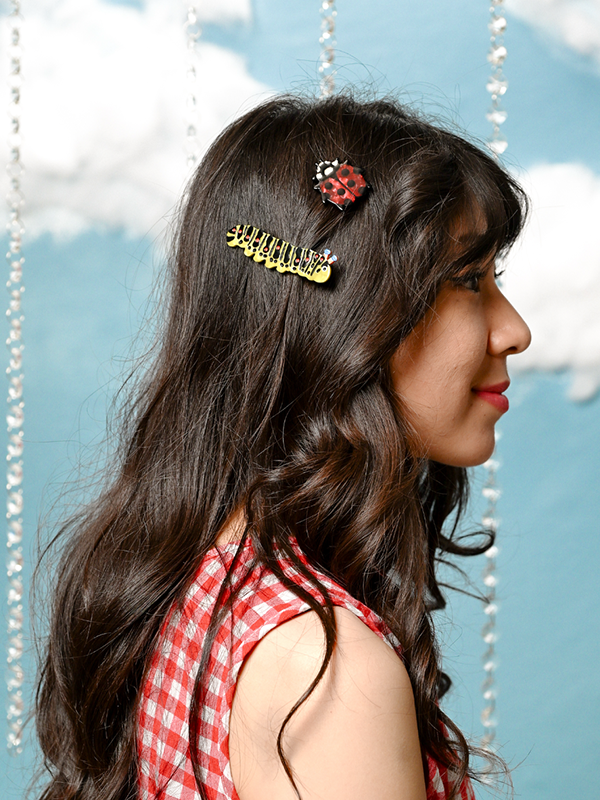 Ladybug Hair Clips: Set of 2