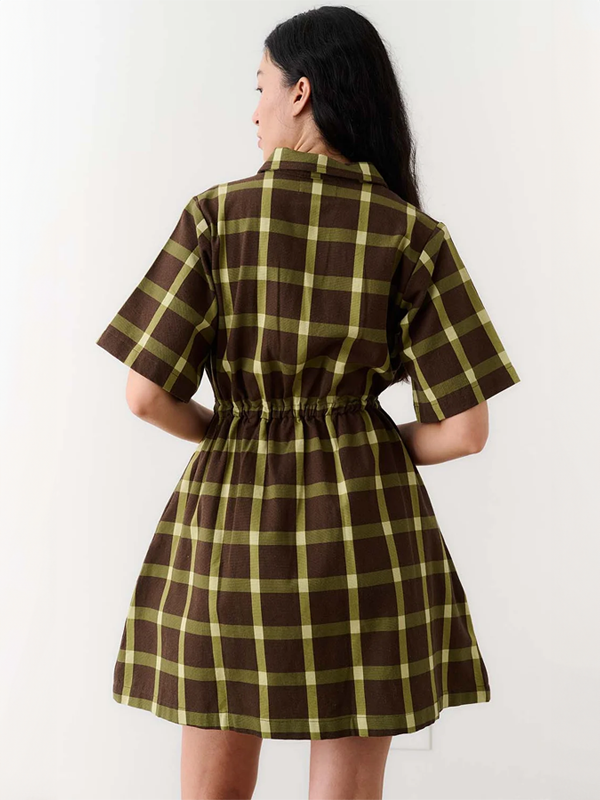Noble Adult Utility Dress: Chocolate Plaid
