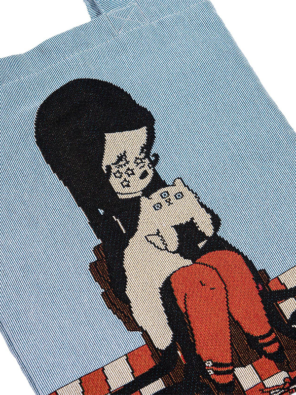 Love Cats Blanco Woven Tote