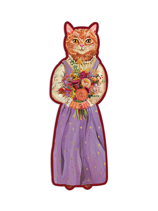 Cottage Cats Paper Bookmark