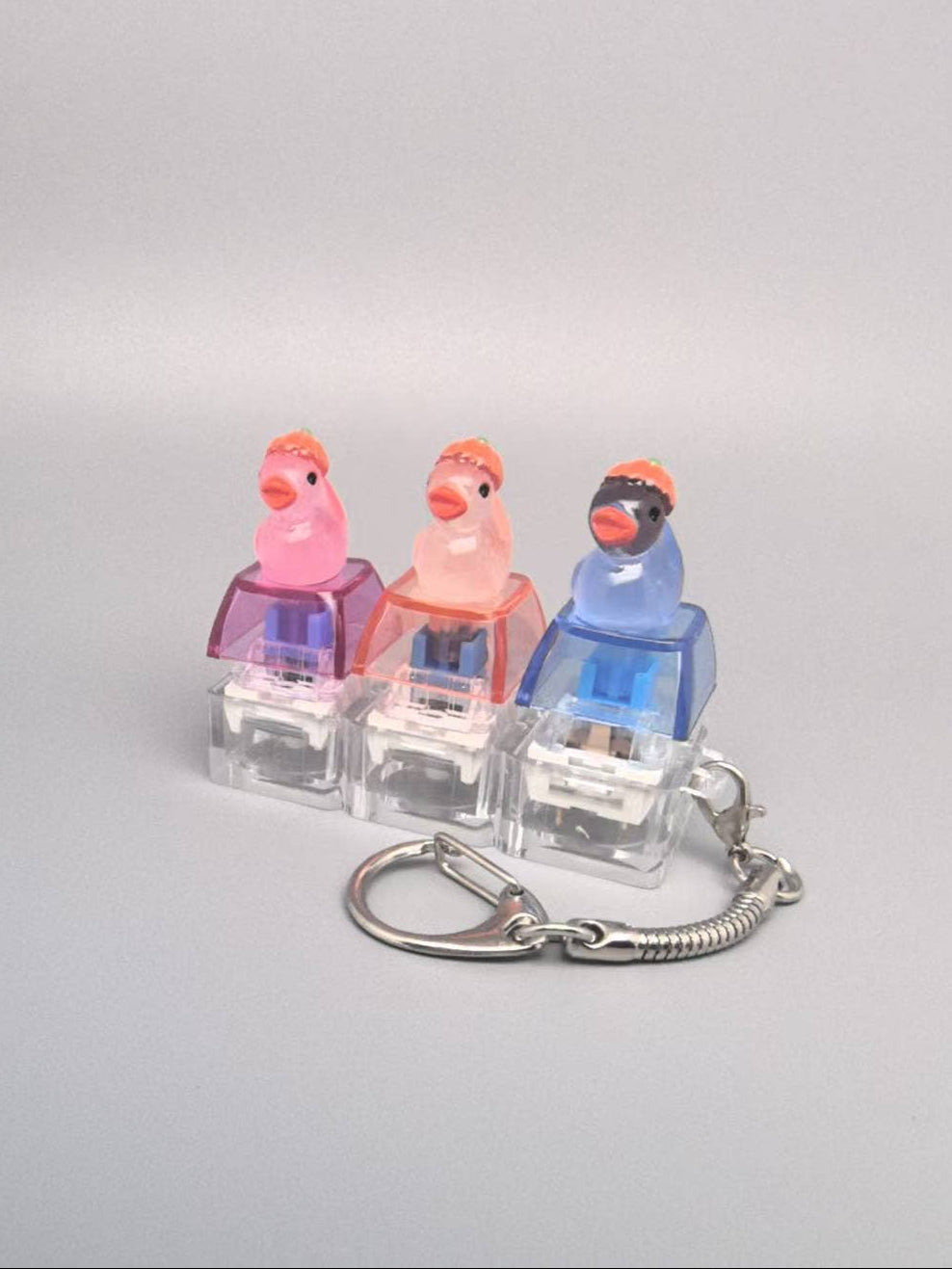 Pumpkin Silly Goose 3-Key Fidget Keychain
