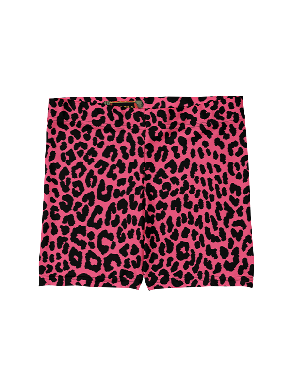 Leopard Lover Bike Shorts: Flamingo Pink