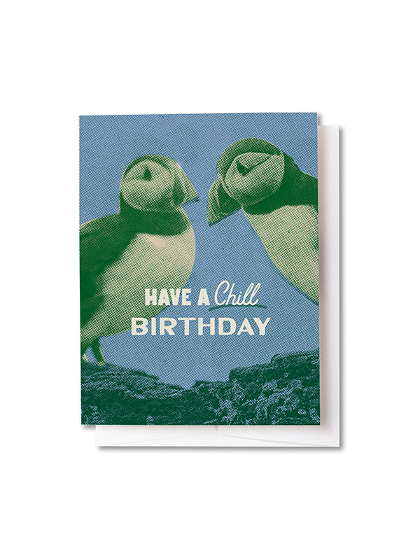 Chill Birthday Puffin Card