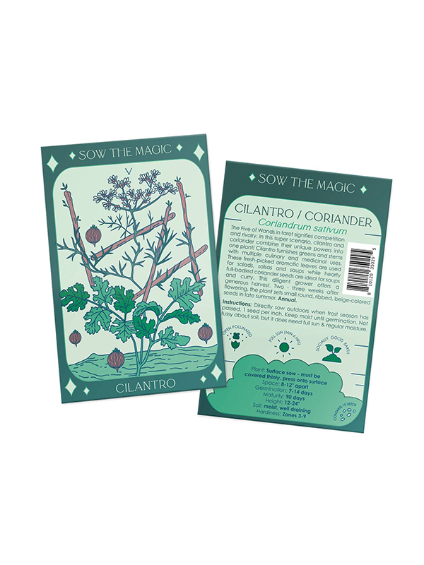 Cilantro Coriander Tarot Seed Packet
