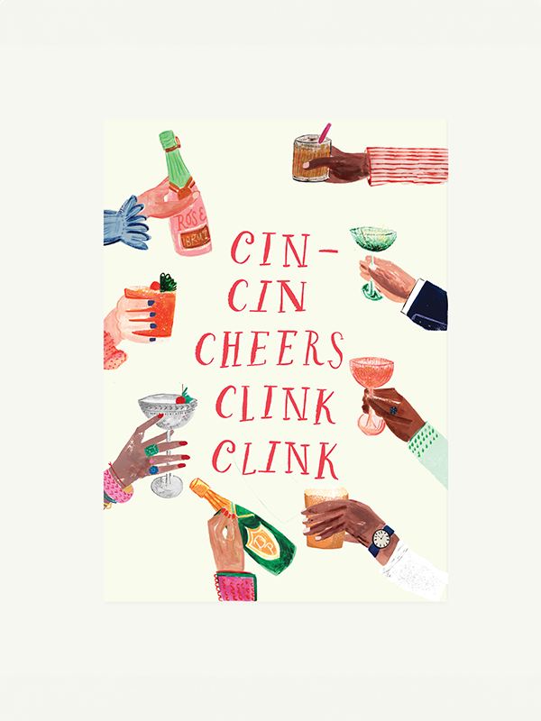 Cin Cin Congrats Card