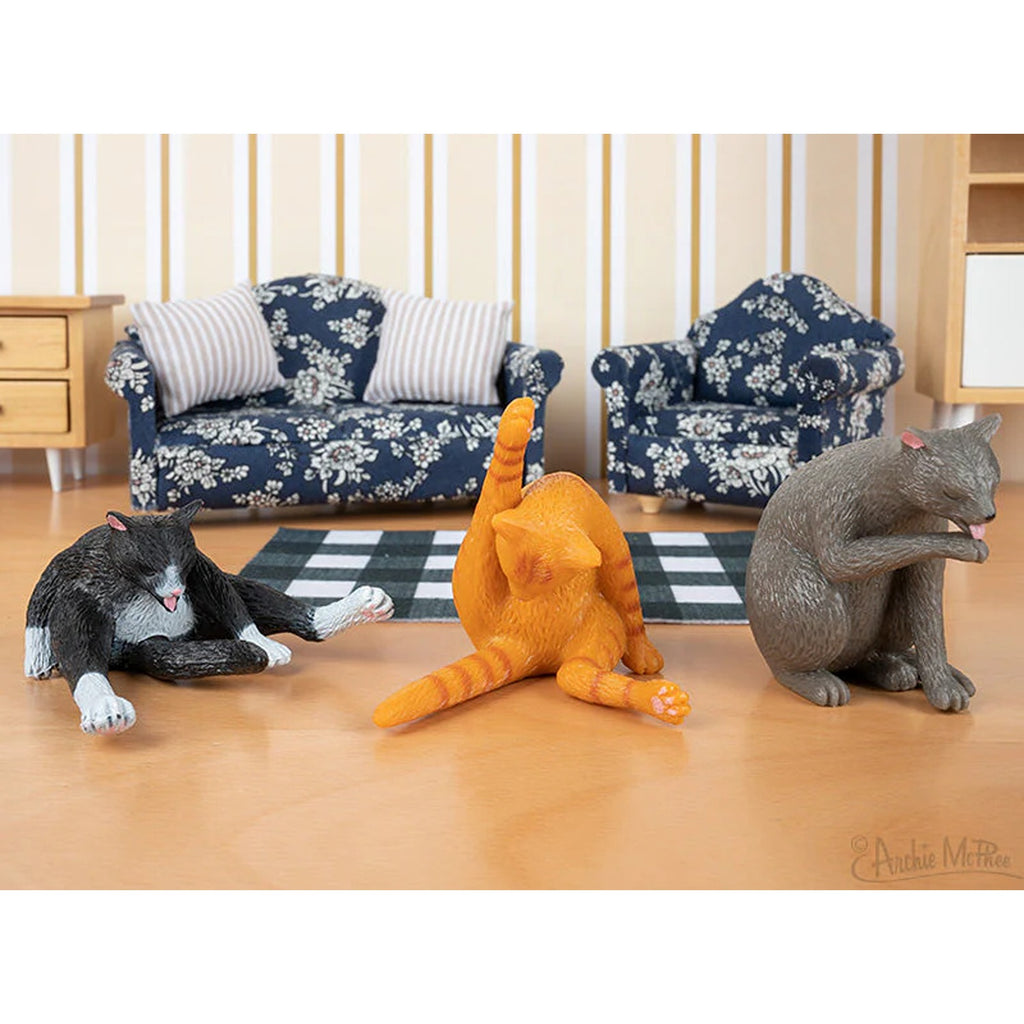 A set of adorable Cleaning Kitties figurines, each depicting a cute cat in various cleaning poses. These playful figures are intricately designed, adding a whimsical touch to any space while showcasing the kitties’ charming personalities as they tidy up.