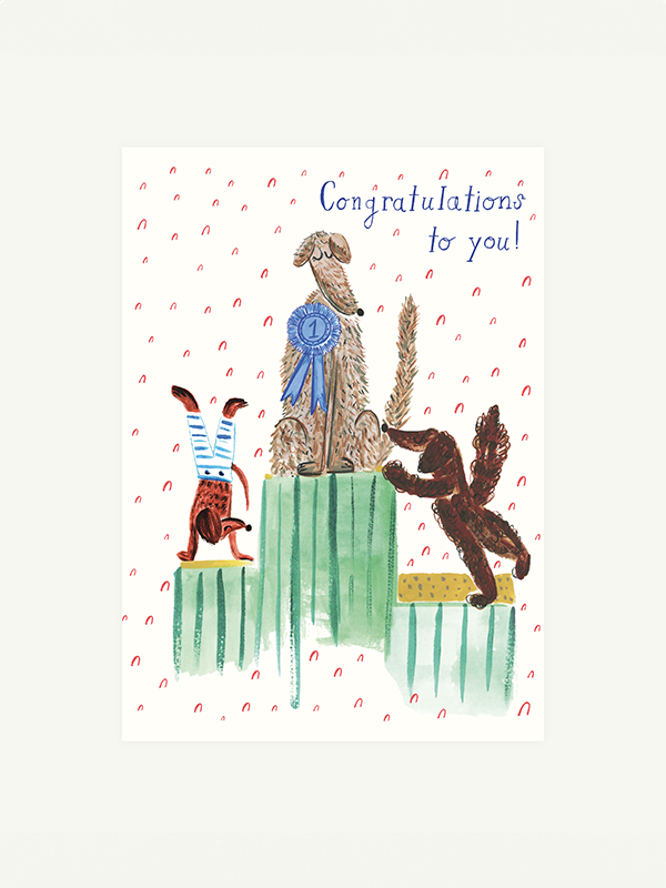 Westminster Blue Ribbon Congrats Card