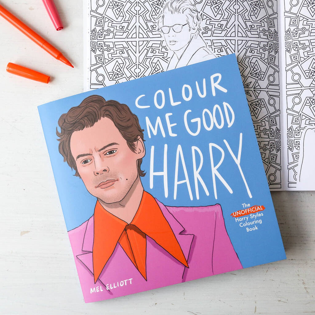 Harry Styles coloring book featuring detailed, music-inspired illustrations of the artist, perfect for fans to relax and get creative while coloring their favorite moments.