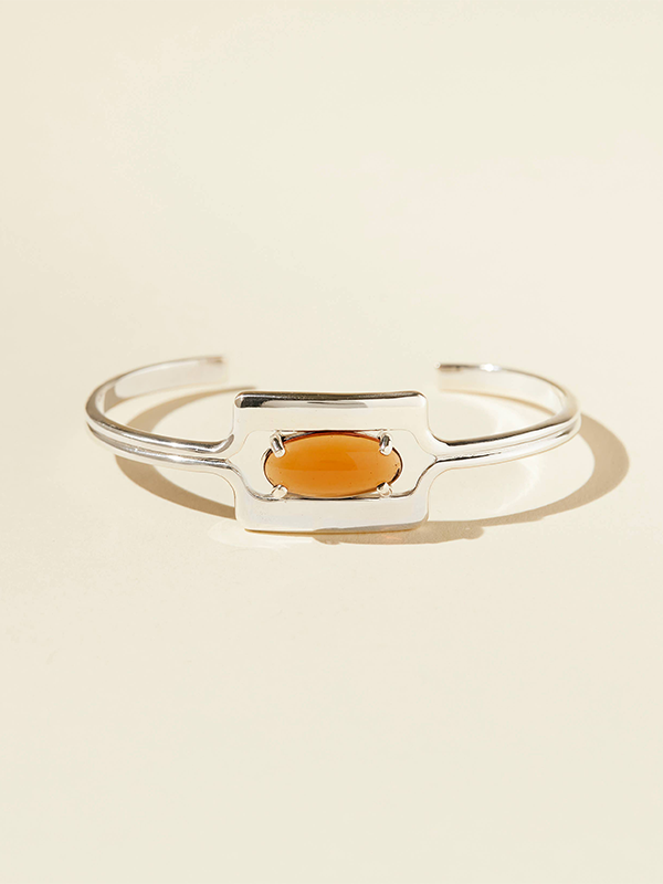 Walton Cuff: Sterling Silver (Brown)