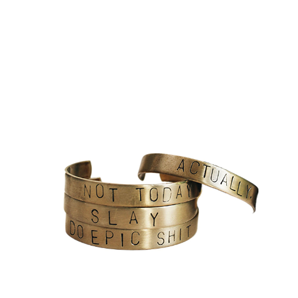 CUSTOM Hand Stamped Wide Brass Cuff, featuring a personalized design with unique hand-stamped details, crafted for a bold and custom accessory statement.