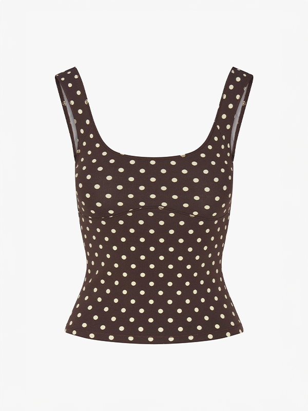 Romantic Top: Espresso Dot