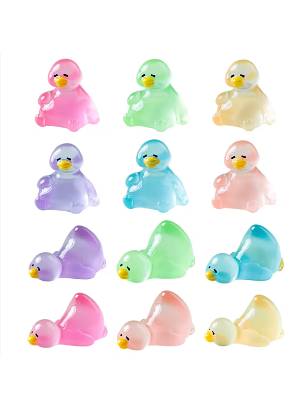 Mini Lazy Duckling Figurine: Assorted