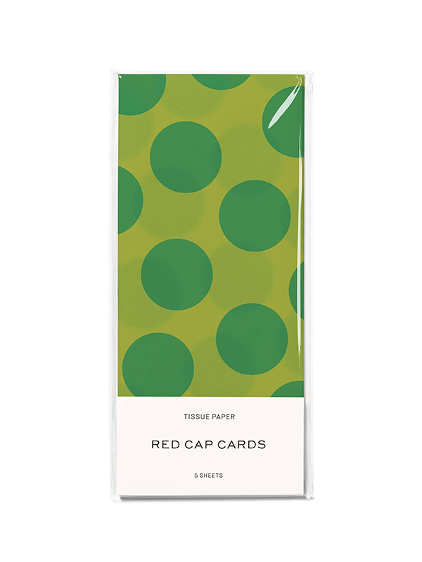 Tissue Paper: Green Dots (5 Sheets)