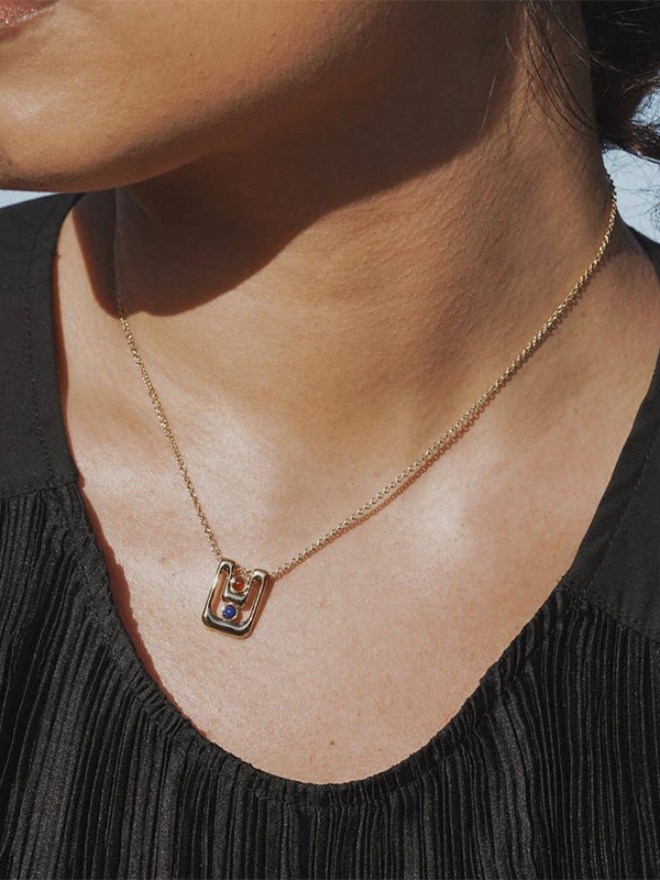 Damen Necklace: Gold Plated