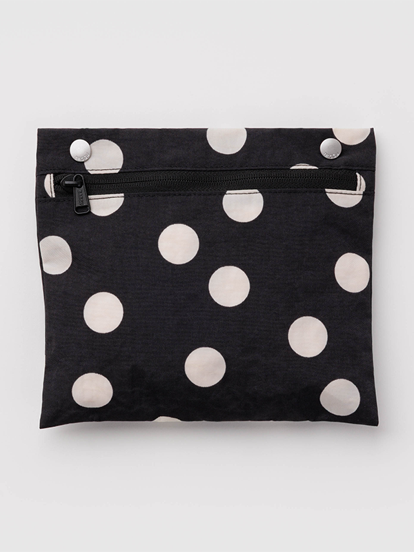Everyday Cloud Bag: Black and Cream Polka Dot