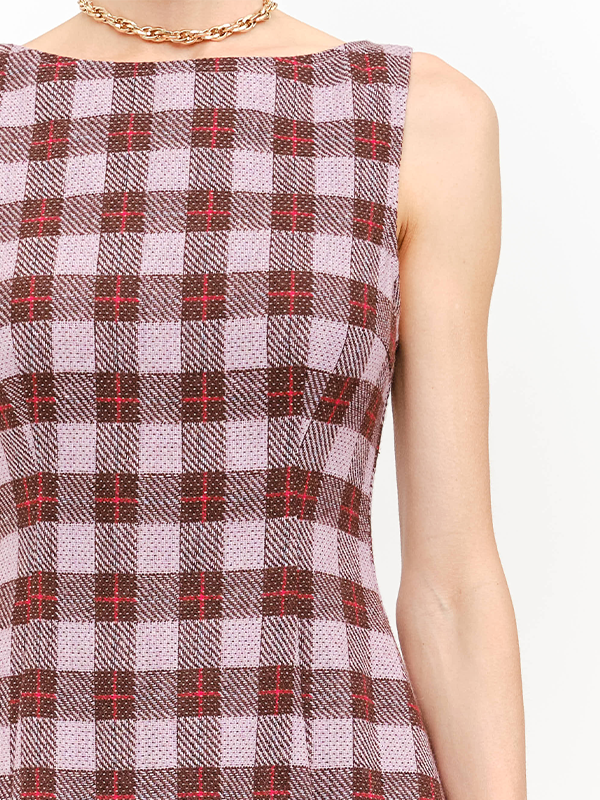 Victoria Dress: Mauve Plaid