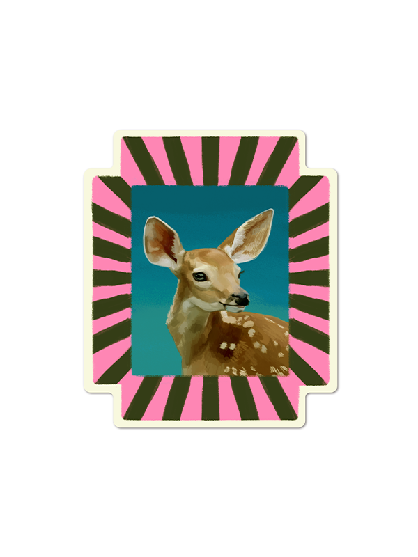 Deer Framed Sticker