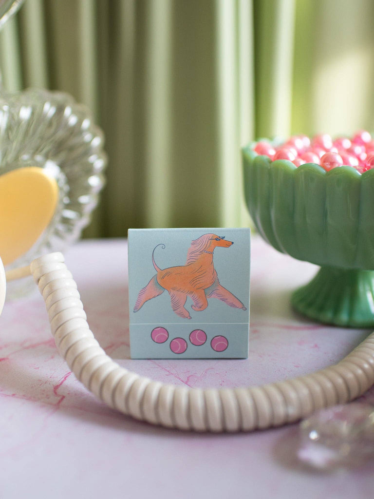 Dog Matchbook – A playful and charming matchbook featuring a fun dog design, perfect for lighting candles or adding a touch of whimsy to your space.