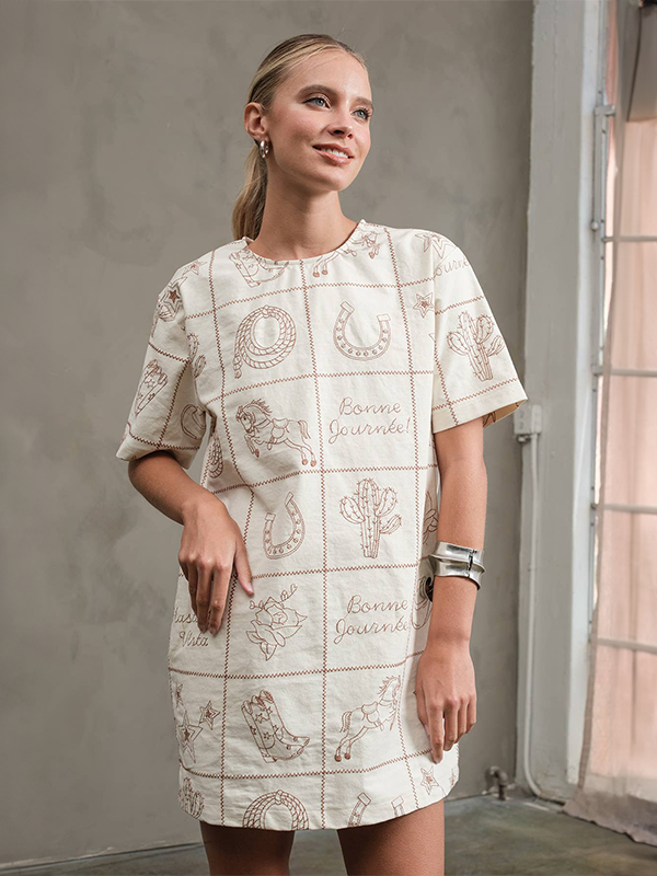 green emerald velvet dress Sendero Provisions Women's Piper Floral Embroidered Sheer Long Sleeve main image 0