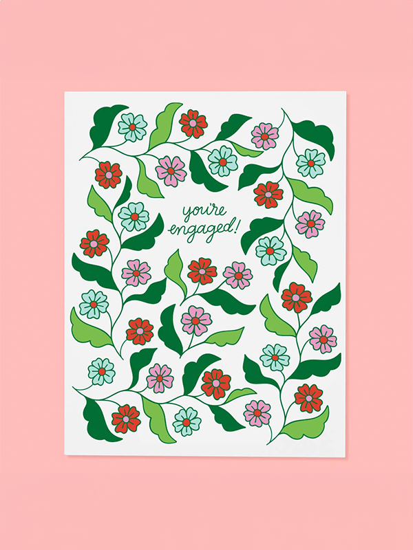 Vine Engaged Card