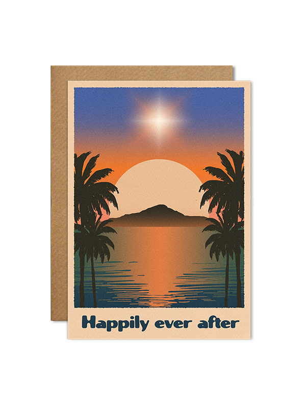 Happily Ever After Card: Palm Trees