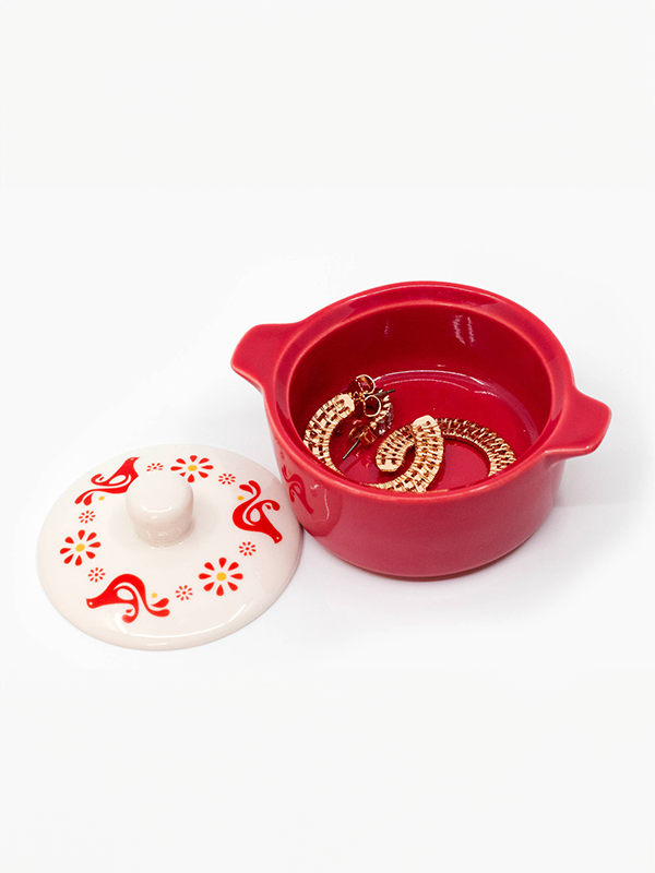 Mini Pyrex-Inspired Casserole Trinket Box: Friendship