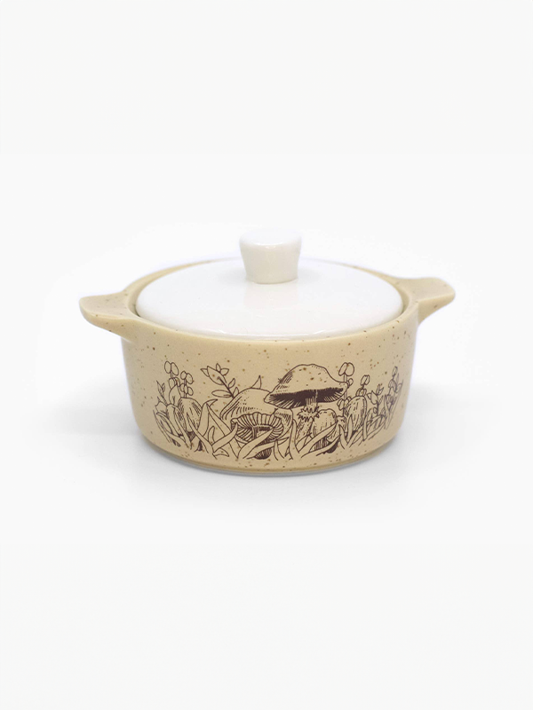 Mini Pyrex-Inspired Casserole Trinket Box: Forest Fancies