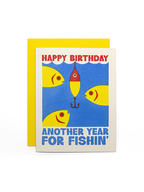 Happy Fishin' Birthday Card