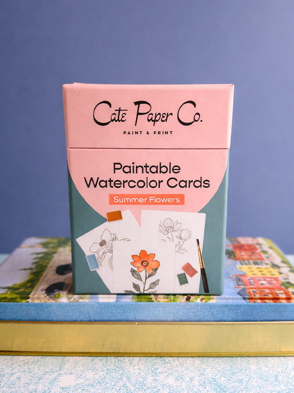 Paintable Watercolor Card Deck: Summer Flowers