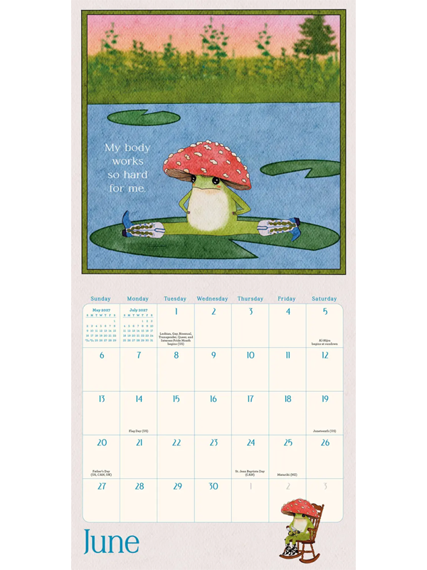 Little Frog's Guide to Self-Care Mini Wall Calendar 2027