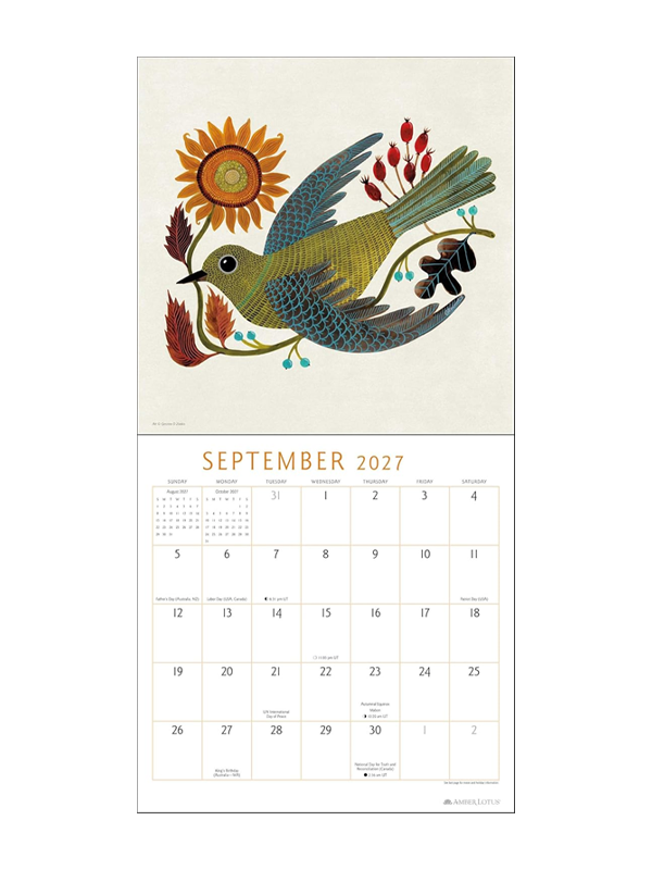 Feathered Friends 2027 Wall Calendar