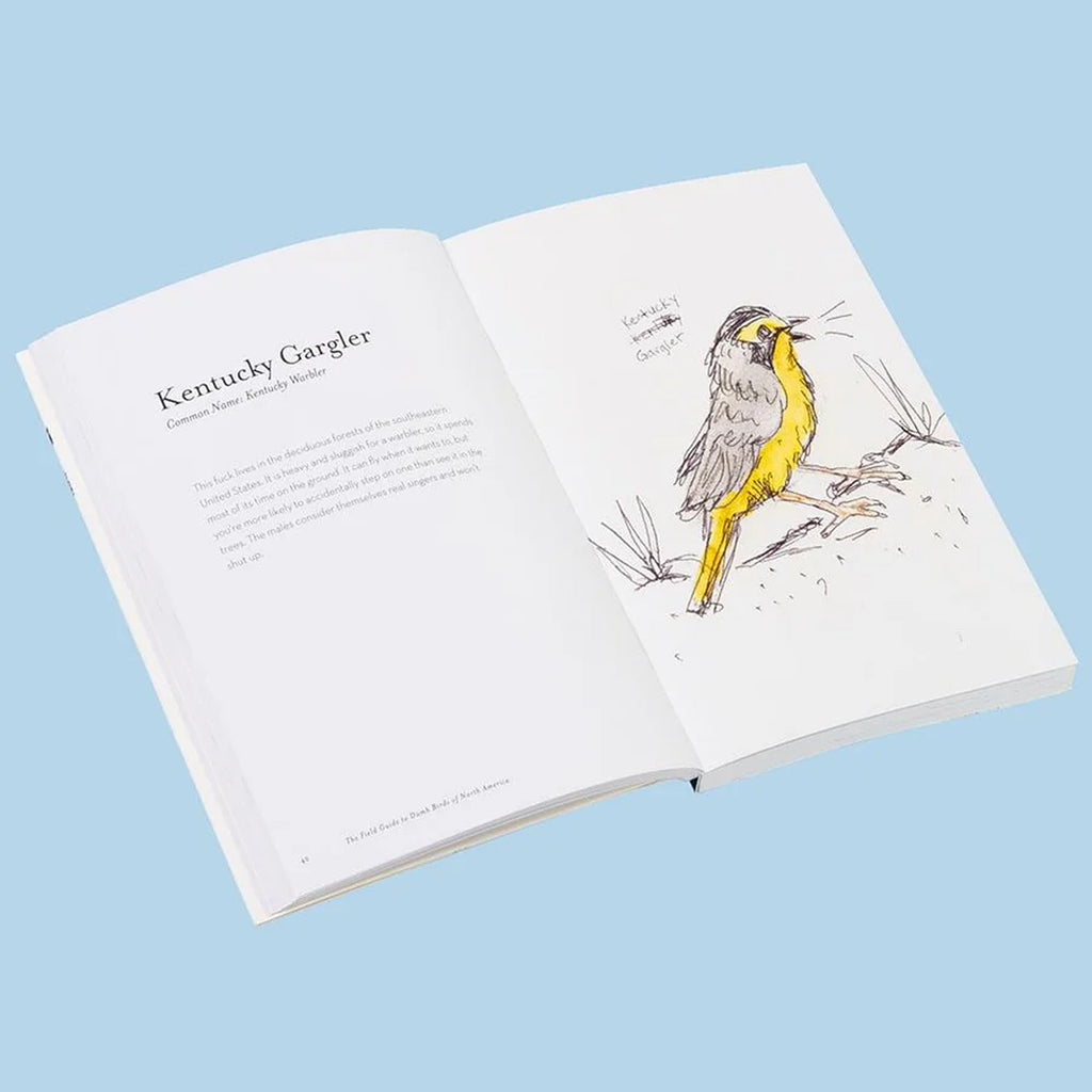 The Field Guide to Dumb Birds of America book featuring humorous illustrations and witty descriptions of various American birds, perfect for bird lovers with a sense of humor.