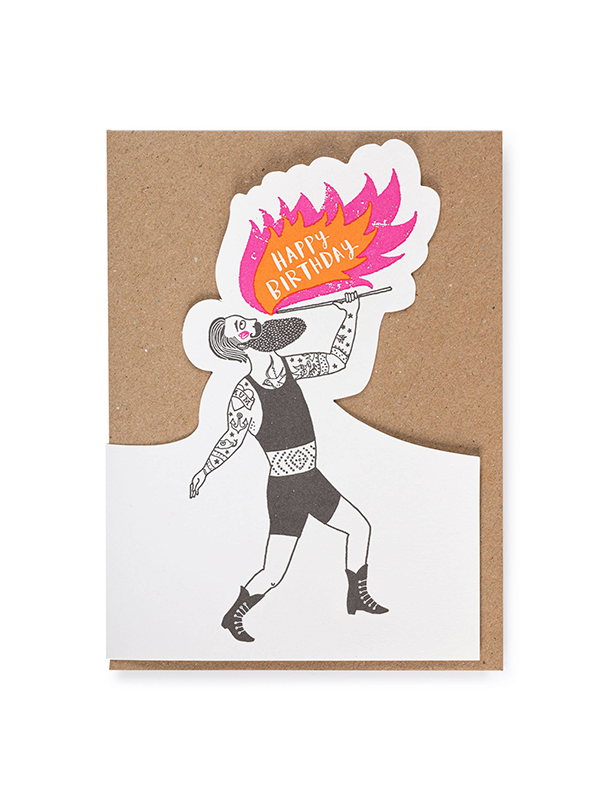 Happy Birthday Fire Breather Card