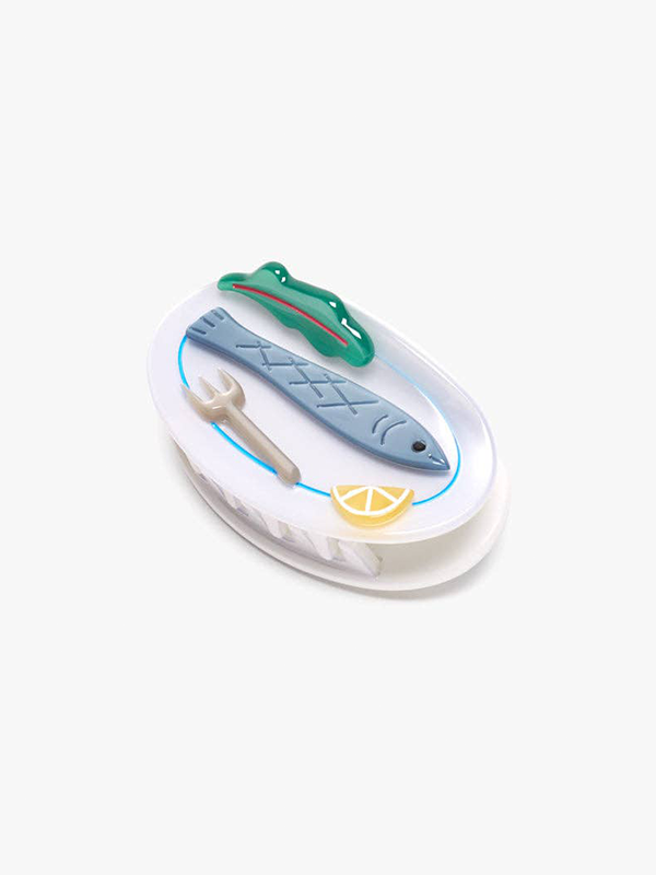 Poisson Sardine Plate Hair Claw