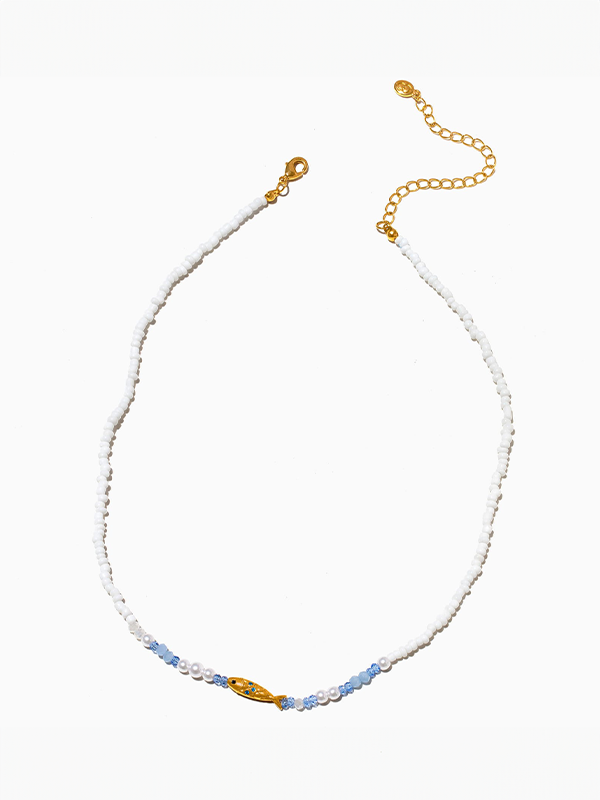 Fish in Paradise Beaded Necklace