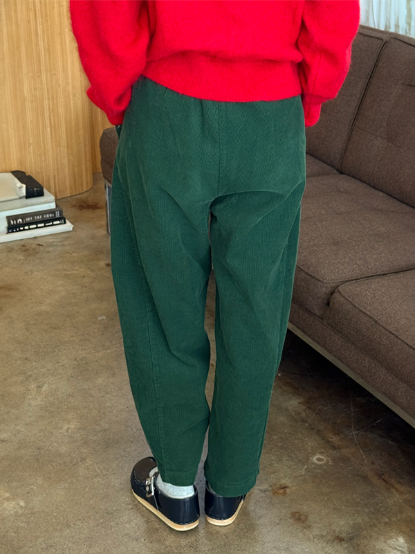 Corduroy Arc Pants: Forest