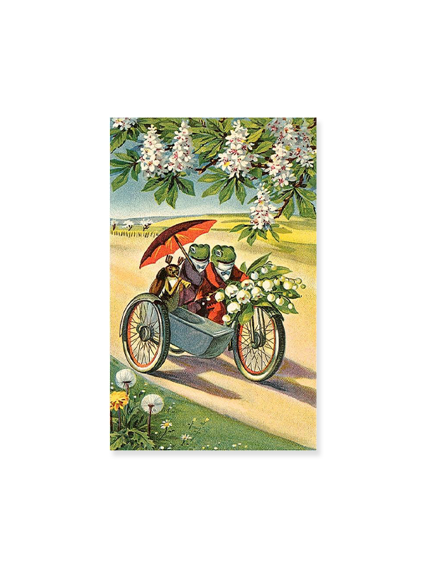 Magnet: Two Frogs on Motorcycle