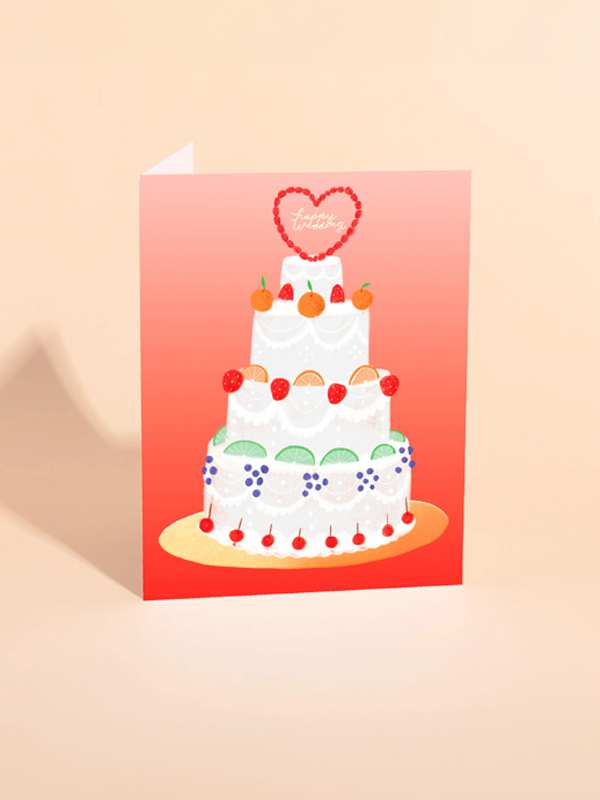Fruit Cake Wedding Card