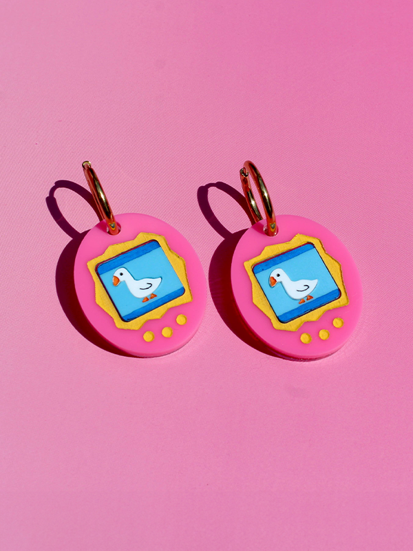 Goose Virtual Pet Earrings