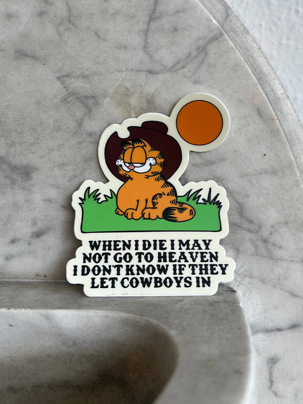 Cowboy Garfield Sticker